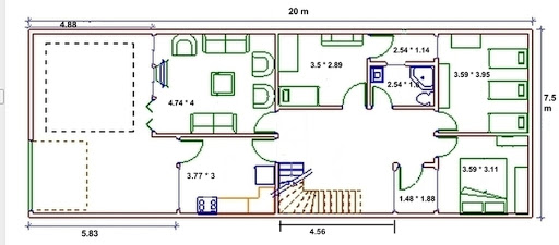 خريطة منزل 150 متر 11225 4